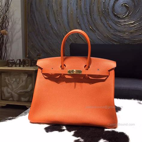 hermes birkin 35 togo orange|hermes 35cm birkin bag.